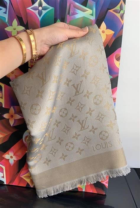 how to tell an authentic louis vuitton scarf|lv monogram shawl.